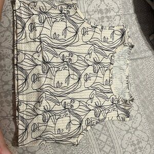 Black and White Crop Top